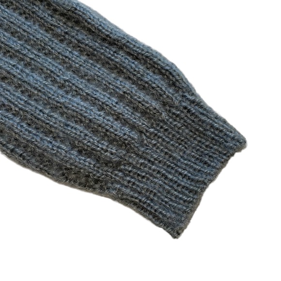 Grey Hand Knit Wool Sweater - Size M - Picture 5 of 9